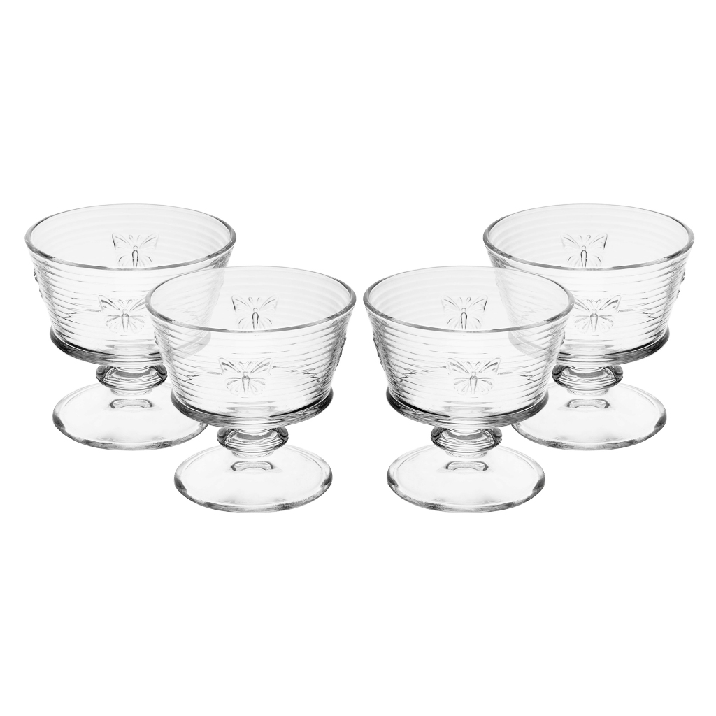 4 Taças para SobremesaLines Butterfly 240ml Vidro - Wolff