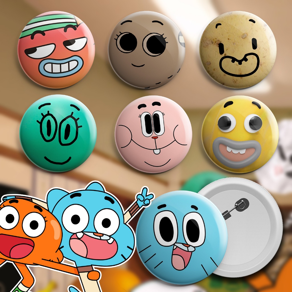 Bottons Mundo de Gumball ( The Amazing World of Gumball ) - broche alfinete boton bottom button pin
