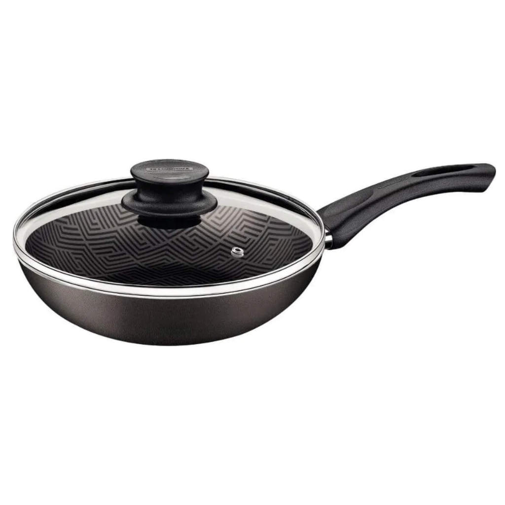 Frigideira Paris Alumínio 26cm 2,9L Antiaderente Starflon Chumbo c/ Tampa Tramontina - 28520626