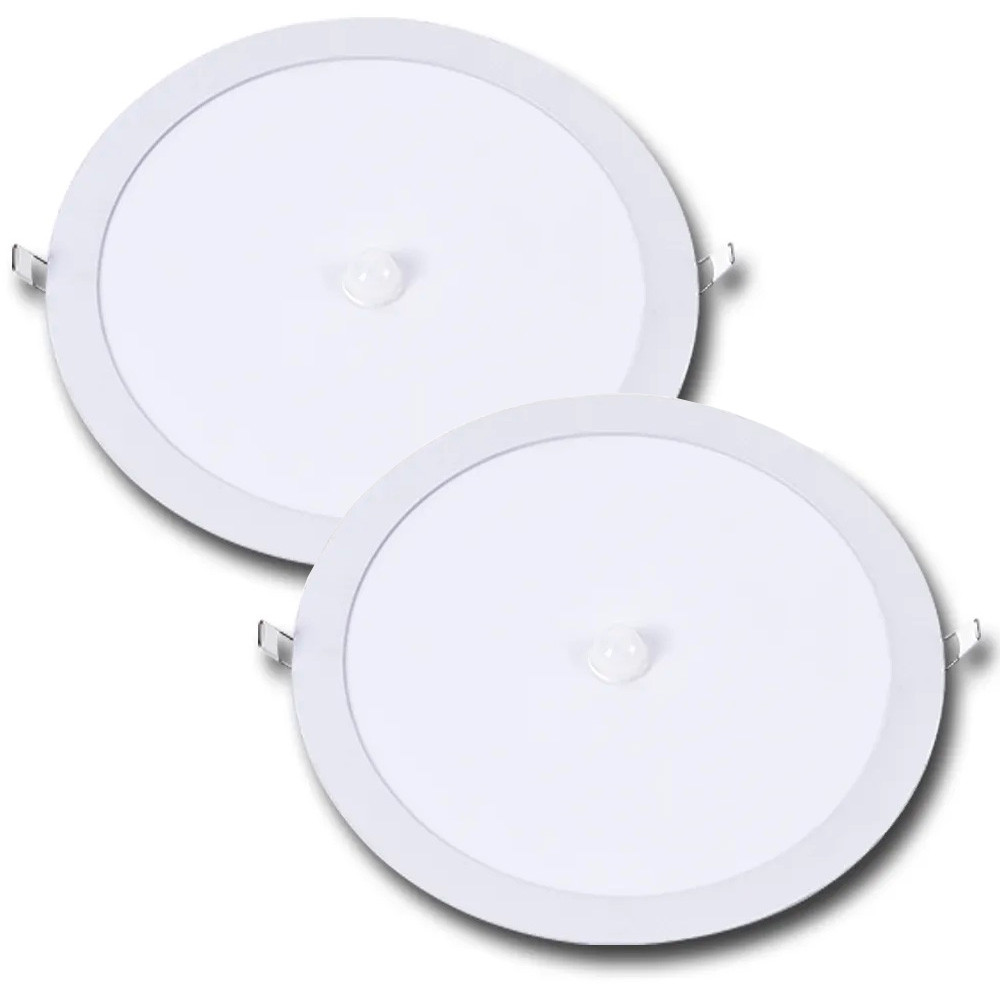 Kit 2 Painel LED Avant com Sensor de Presença Luz Branca 18W Bivolt Iluminação Geral
