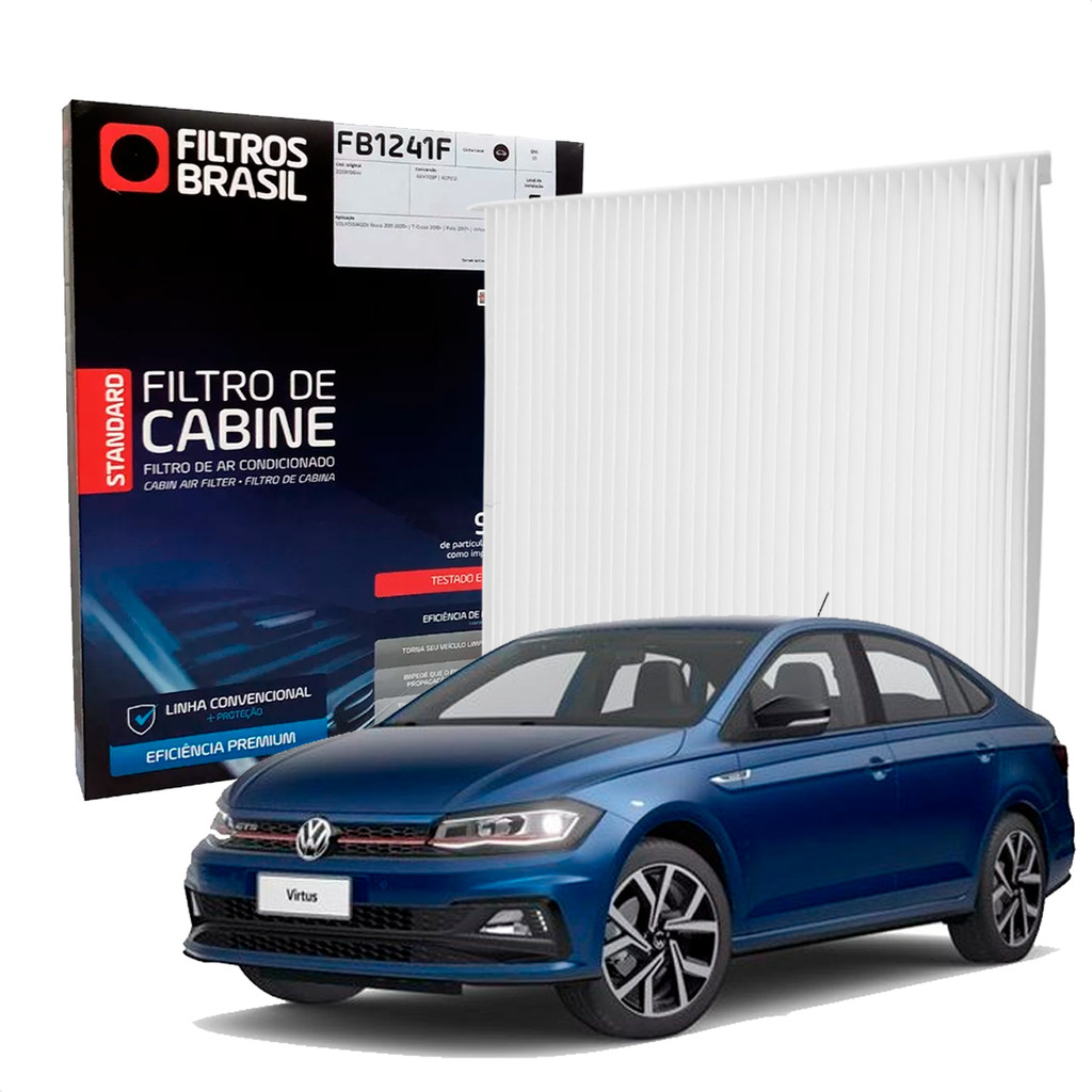 Filtro Ar Condicionado Cabine Volkswagen T-Cross Polo Virtus Nivus