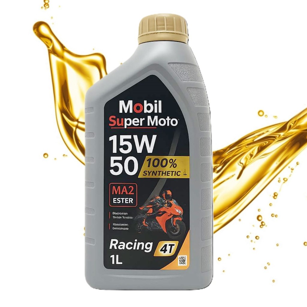 Óleo Mobil 15w50 100% Sintético Super Moto Racing 4 Tempos 1 Litro