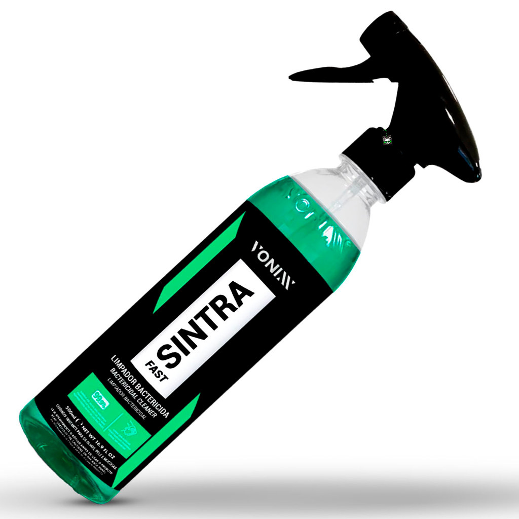 Limpador Bactericida Automotivo Limpeza Interna Painel Plásticos Sintra Fast 500ml Vonixx