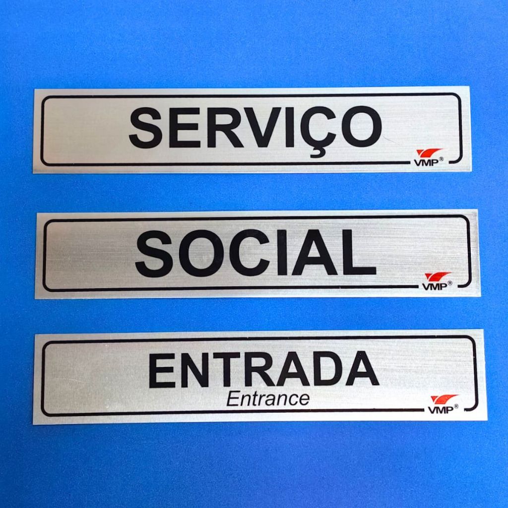 Placa de Sinalização Aluminio Aviso Placa Fita Dupla Face Garagem Cameras Puxe Empurre Wifi Banheiro