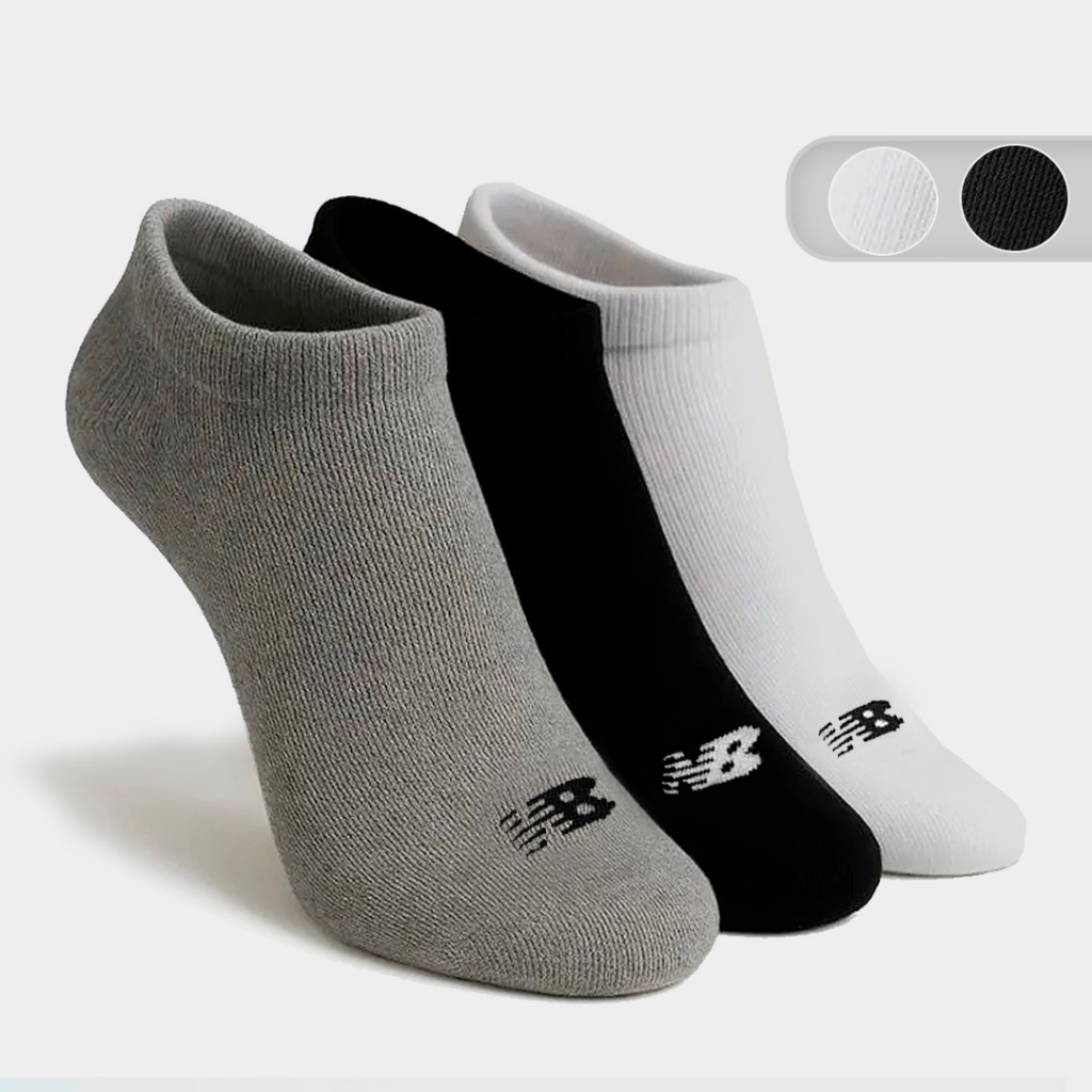 Meia Invisivel Unissex Algodao Kit 3 Pares Lifestyle New Balance NB33A