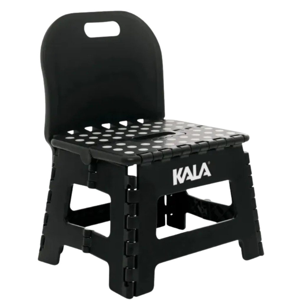 Banqueta Dobrável Com Encosto Preto 22cm 328838 Kala