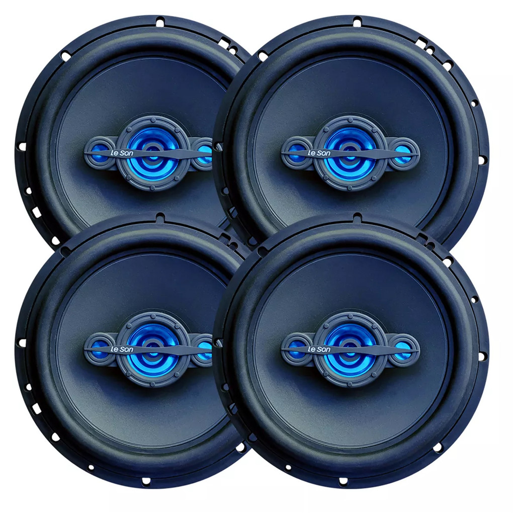 Kit 4 Alto Falantes Quadriaxial 6 Polegadas 200W 4R Preto Leson - 2LSNE0060