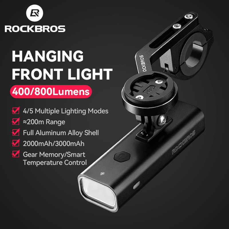 ROCKBROS Luz De Elevação De Bicicleta 400/800/1000/1500/3000 Lumens Farol À Prova Dágua Para Suspensa Acessórios