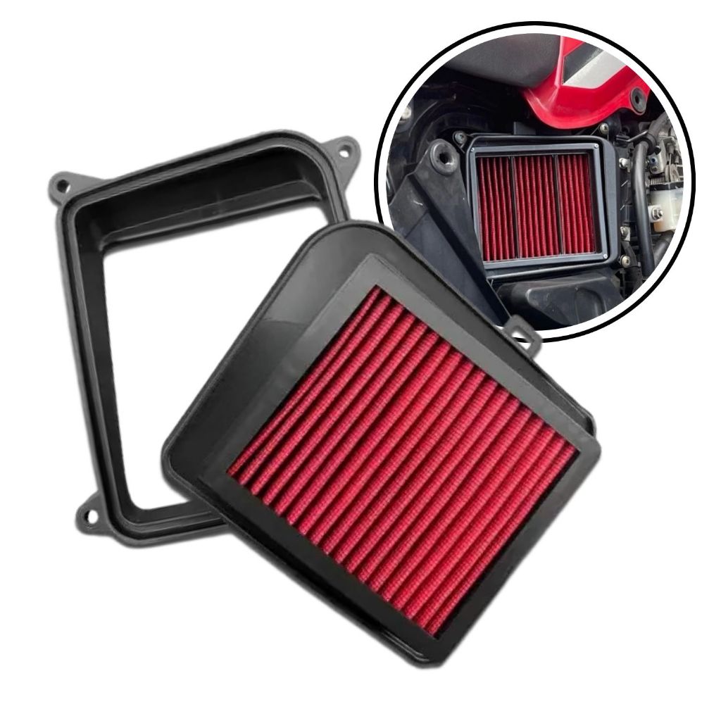 Filtro Ar Esportivo Lavável Preto Vermelho Titan 150 Fan 150 Fan 160