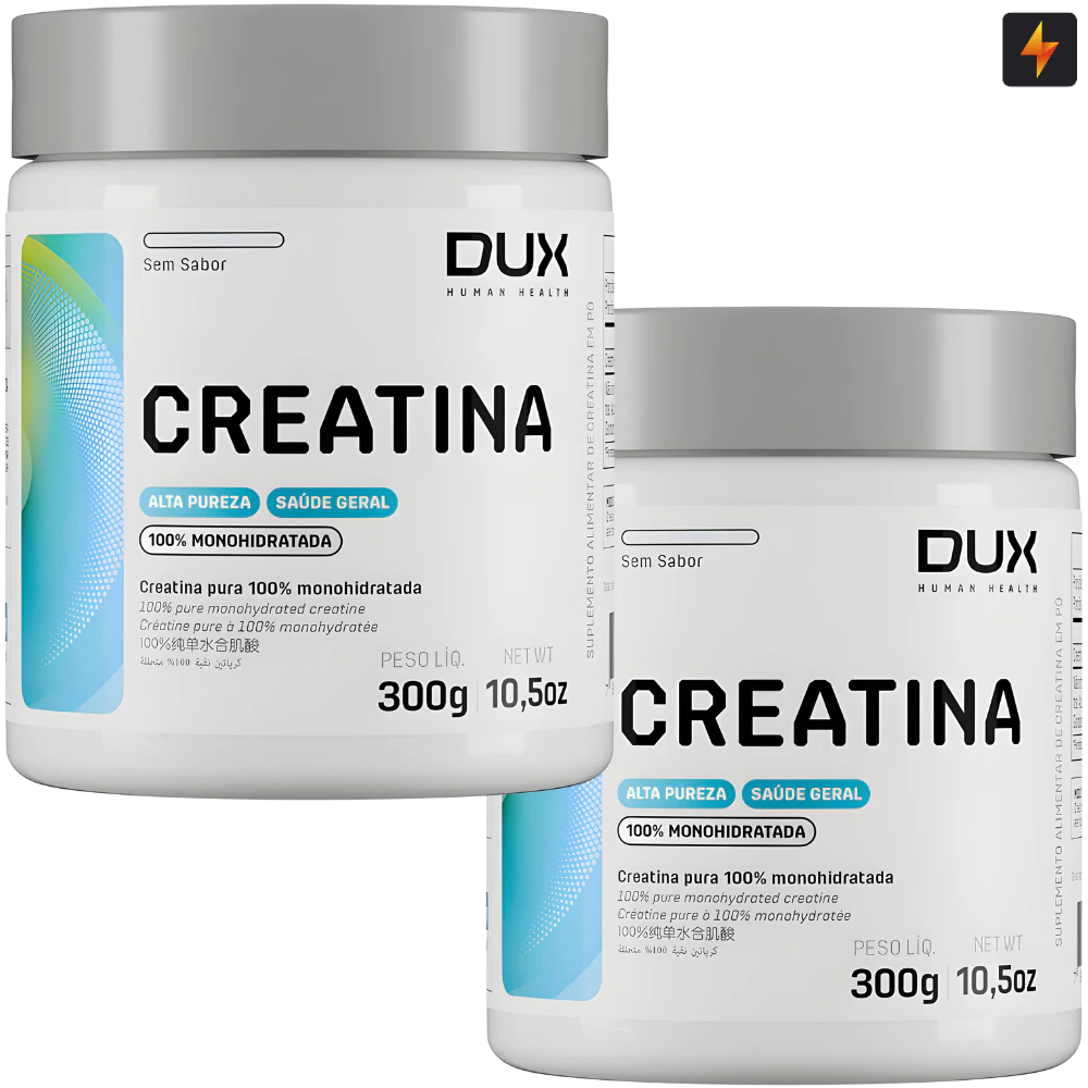 Kit 2x Creatina Monohidratada Pura 300g Dux Human Health