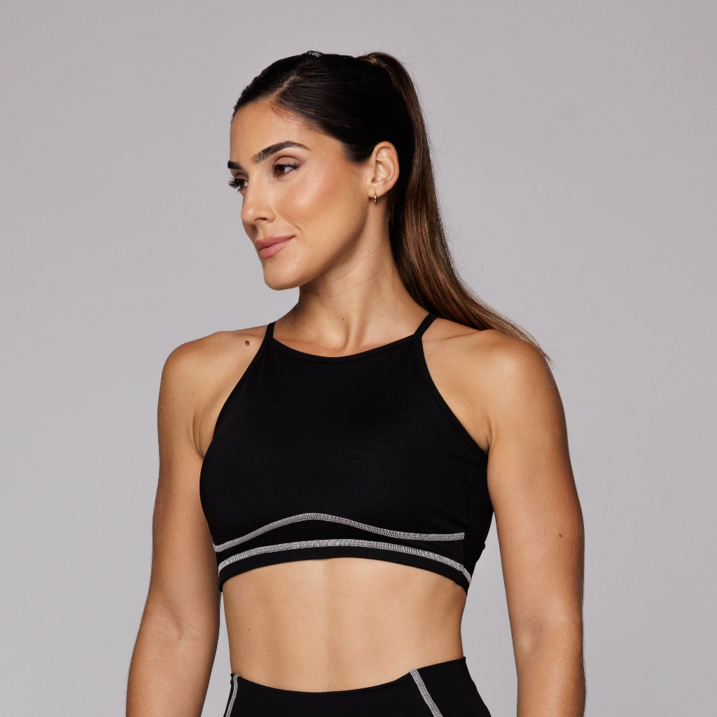 Top Poliamida Academia Fitness Feminino Esportivo Sense Coleção Duo