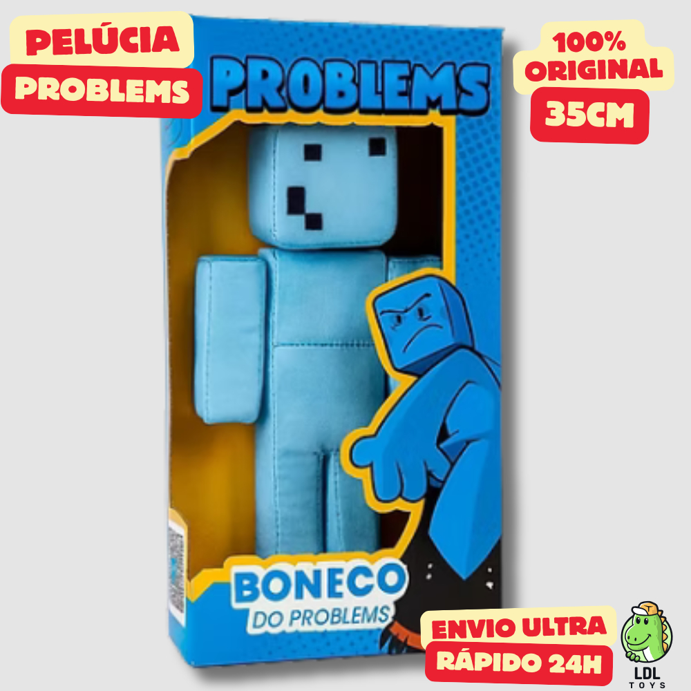 Boneco de Pelúcia Turma do Problems 35cm Gamer Youtuber Cosmo Kids Original