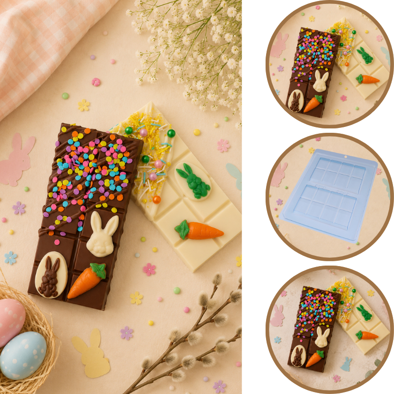 1~10 FORMA SIMPLES BARRINHA GOLDEN BAR 9907 (M8) EM ACETATO BWB PARA BOMBOM E DOCES (CHOCO)