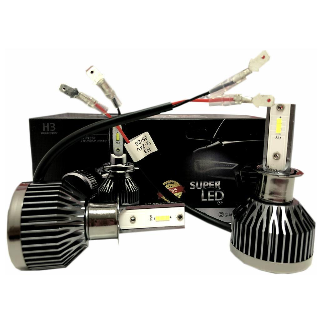 Lampada Ultra Led H3 Chip Csp 40w 6000K 4800 Lumens Led Asx