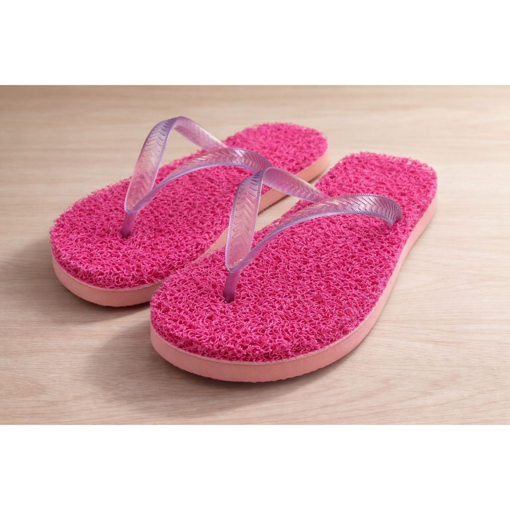 Chinelo de Capacho Antiestresse Ortopédico Terapêutico Solado Borracha Antiderrapante Tira Transparente