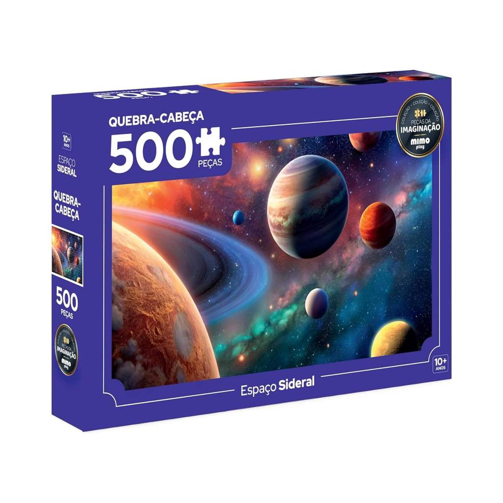 Quebra-Cabeça Puzzle Peças da Imaginação Espaço Sideral 500 peças Mimo Toys - 2631
