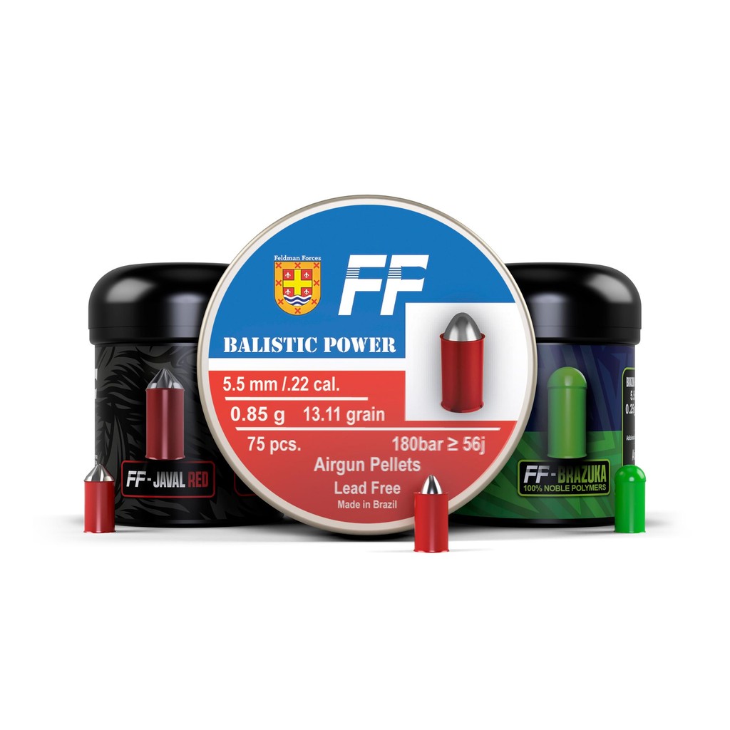 Kit 3 Chumbinhos Javal, Balistic Power e Brazuka 5.5mm – FF