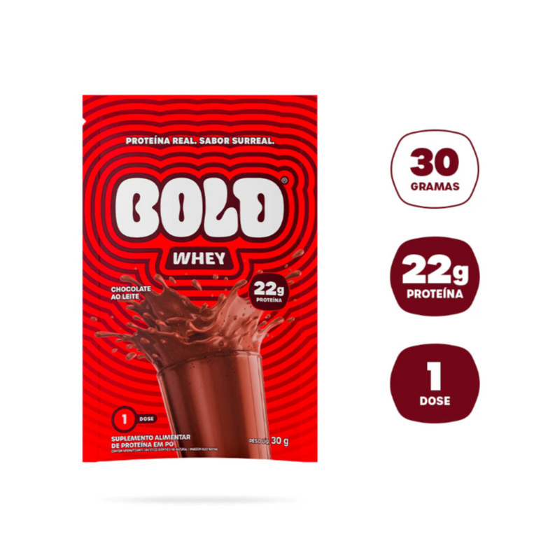 Bold Whey Protein Sachê 30g Chocolate ao Leite – Suplemento Proteico Original