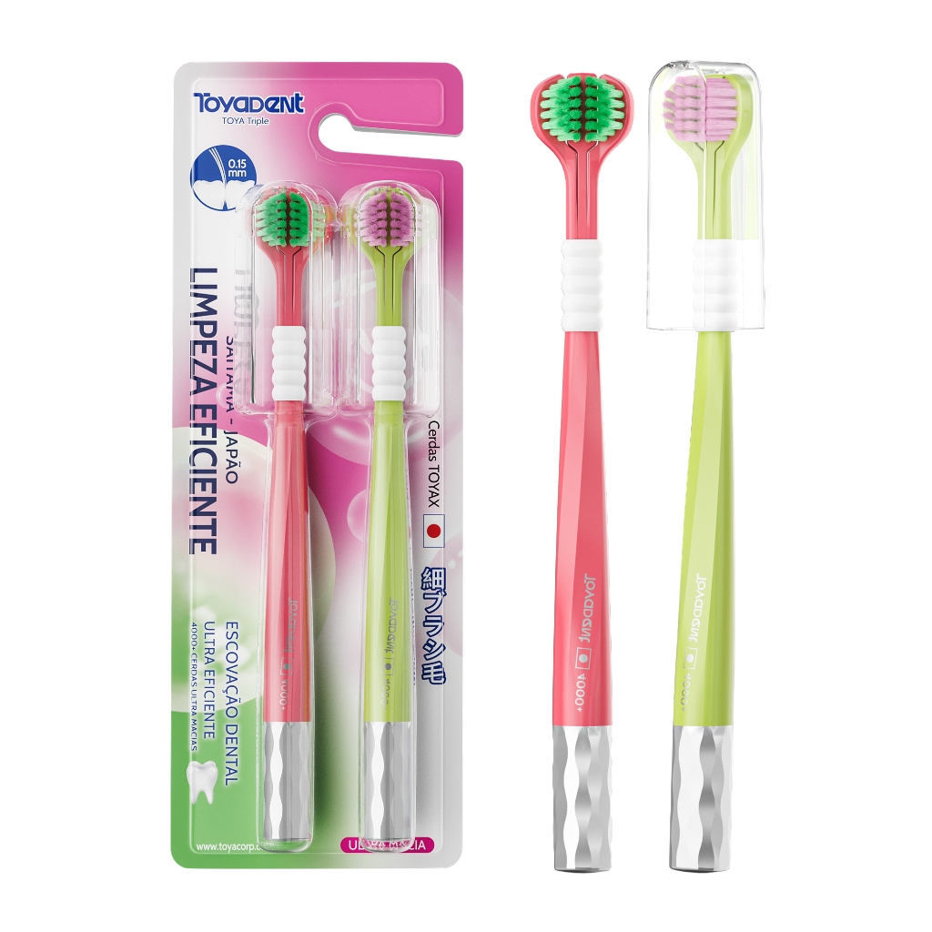 Toyadent TOYA Triple 0.15mm-Escova Macia , Limpeza 3D , Capa Protetora Independente !