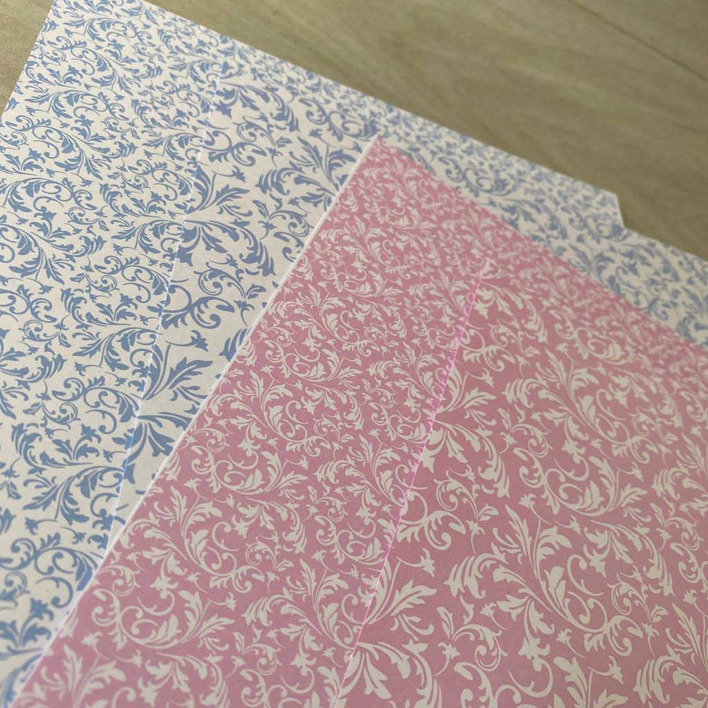 Papel Estampado Renda - 5 Folhas A4 dupla Face