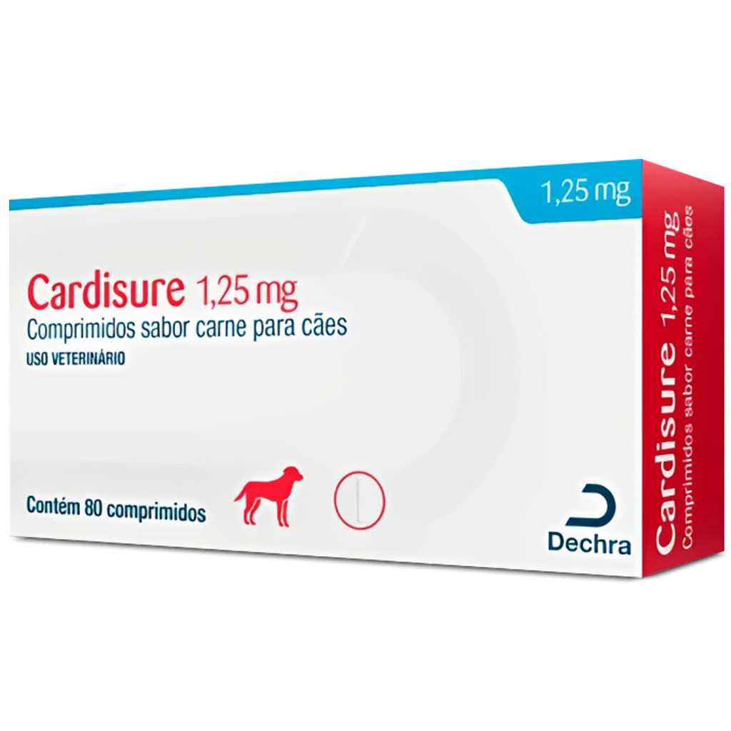 Cardisure 1,25mg Dechra 80 Comprimidos Para Cães