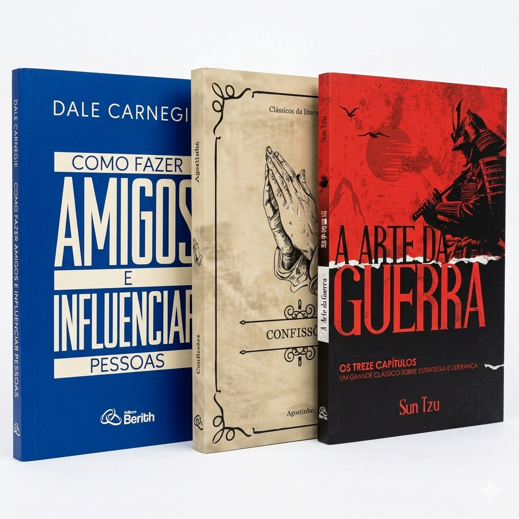 Kit Como Fazer Amigos e Influenciar Pessoas + Confissões + A Arte da Guerra
