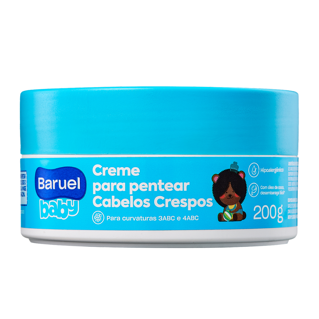 Creme Para Pentear Baruel Baby Cabelos Crespos Com 200g