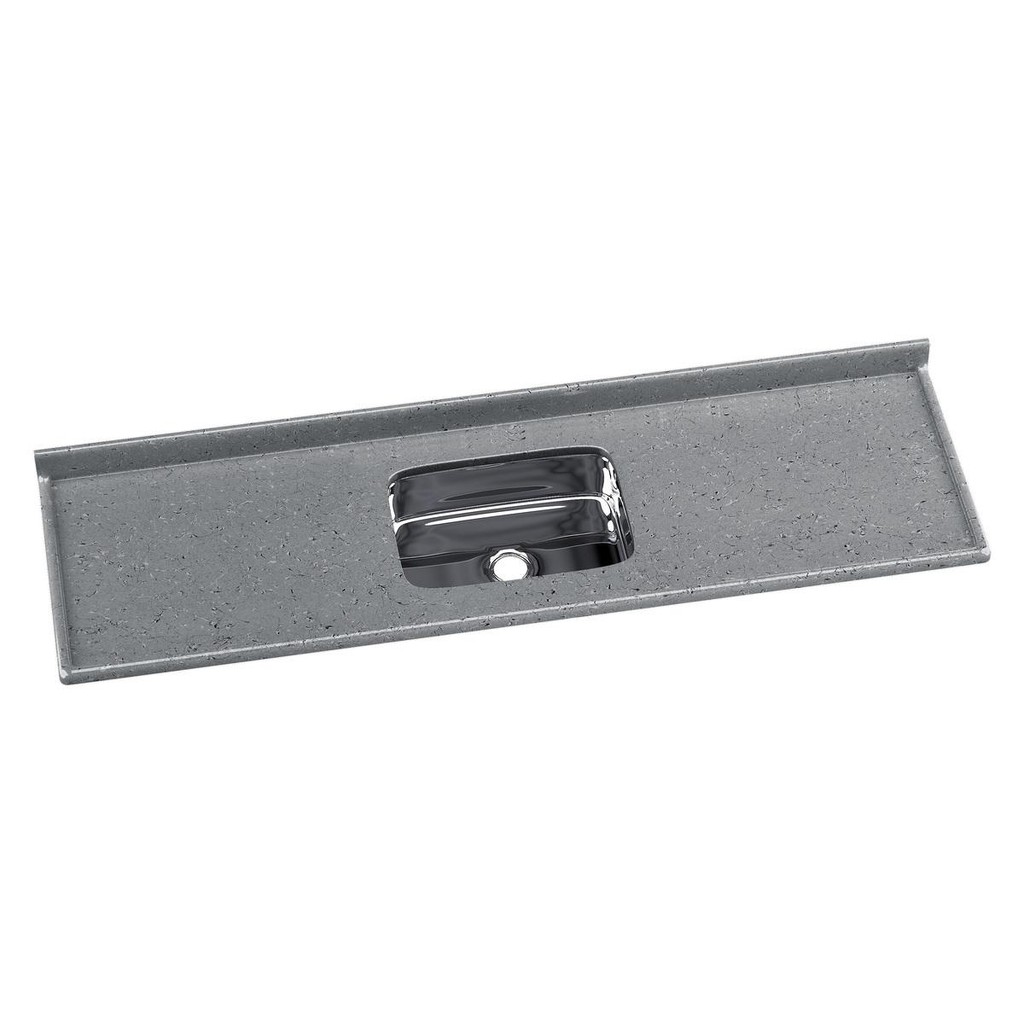 Pia de Cozinha Mármore Sintético 180x55cm com Cuba Aço Inox Multimóveis CR20476