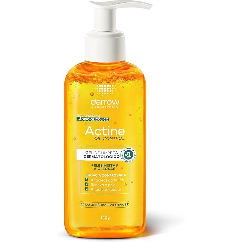 Gel De Limpeza Facial Actine Oil Control Peles Mistas A Oleosas Com 140g