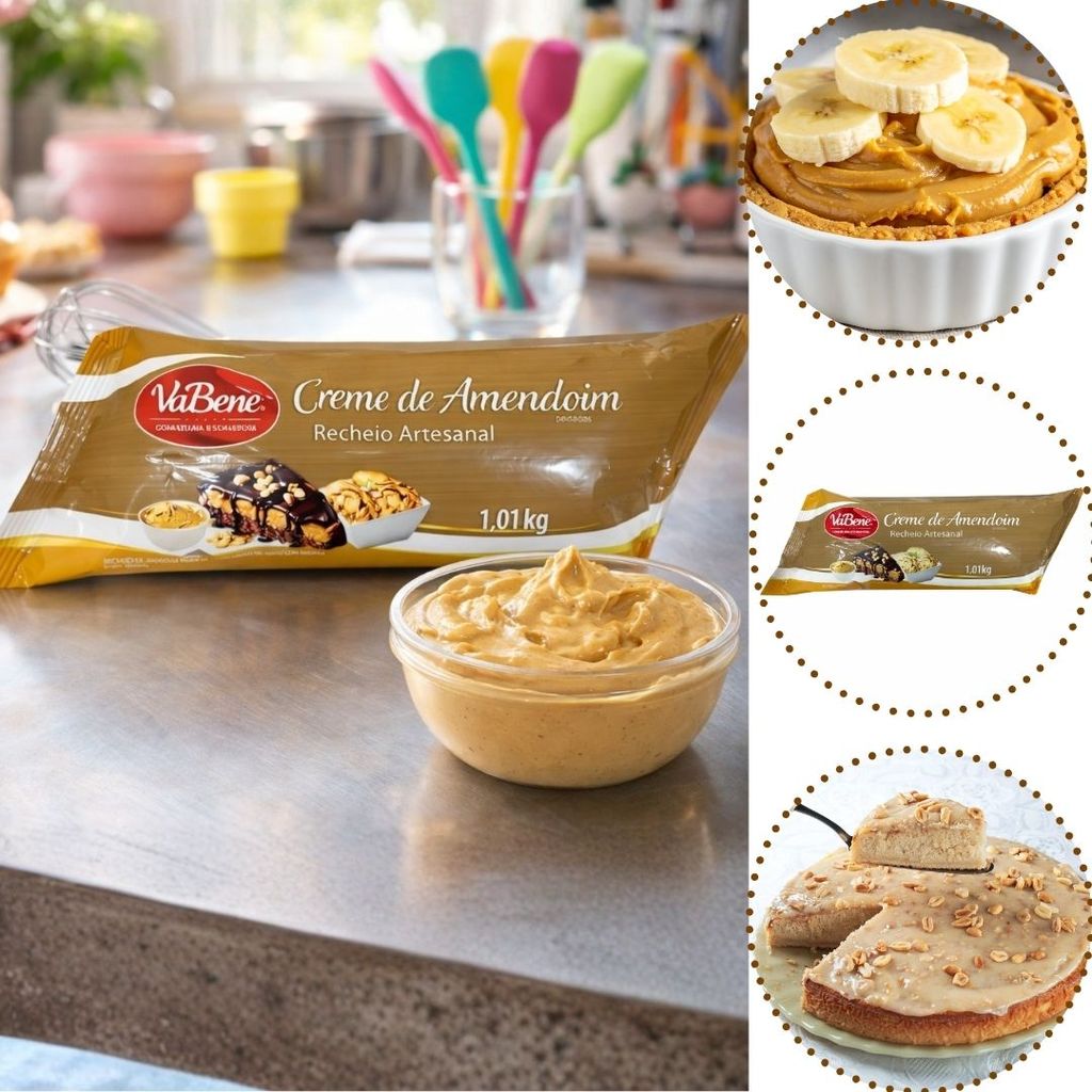 RECHEIO ARTESANAL CREME AMENDOIM 1,01KG  VABENE