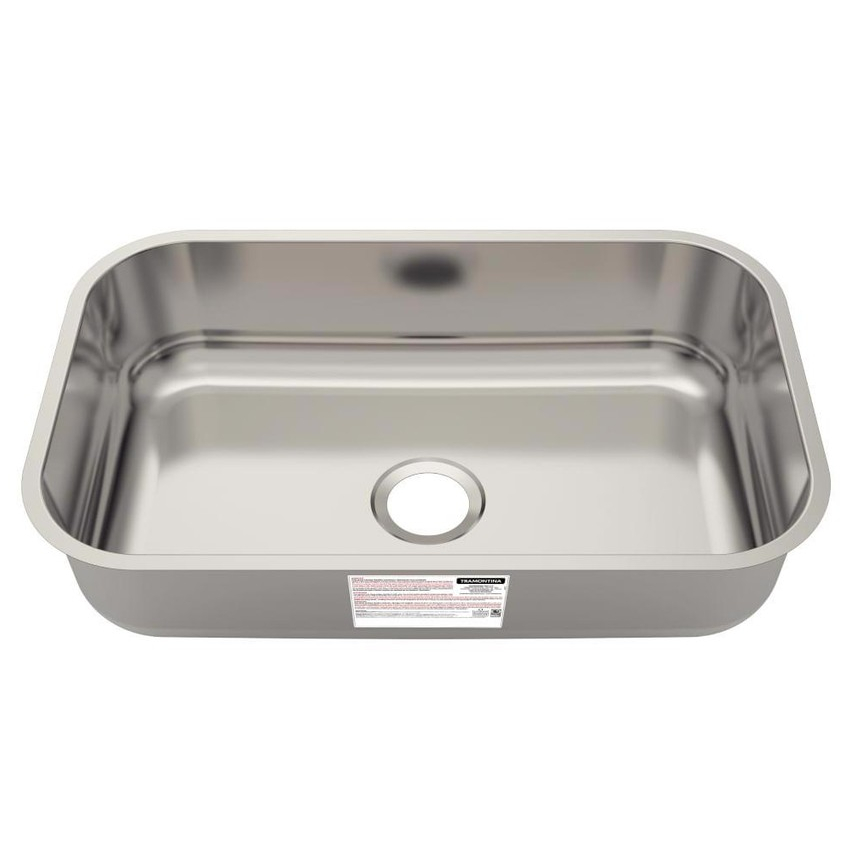 Cuba de Aço Inox Acetinado Tramontina 56x34x14,5 cm – Retangular Standard 24,5L 94085556