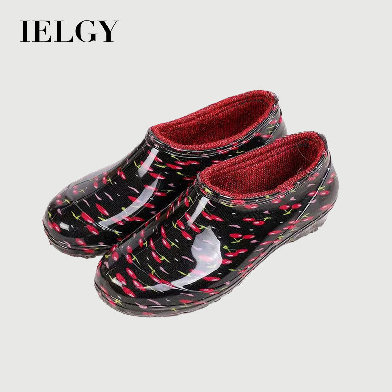 IELGY 2025 Botas De Chuva Femininas De Cano Baixo À Prova Dágua Em PVC