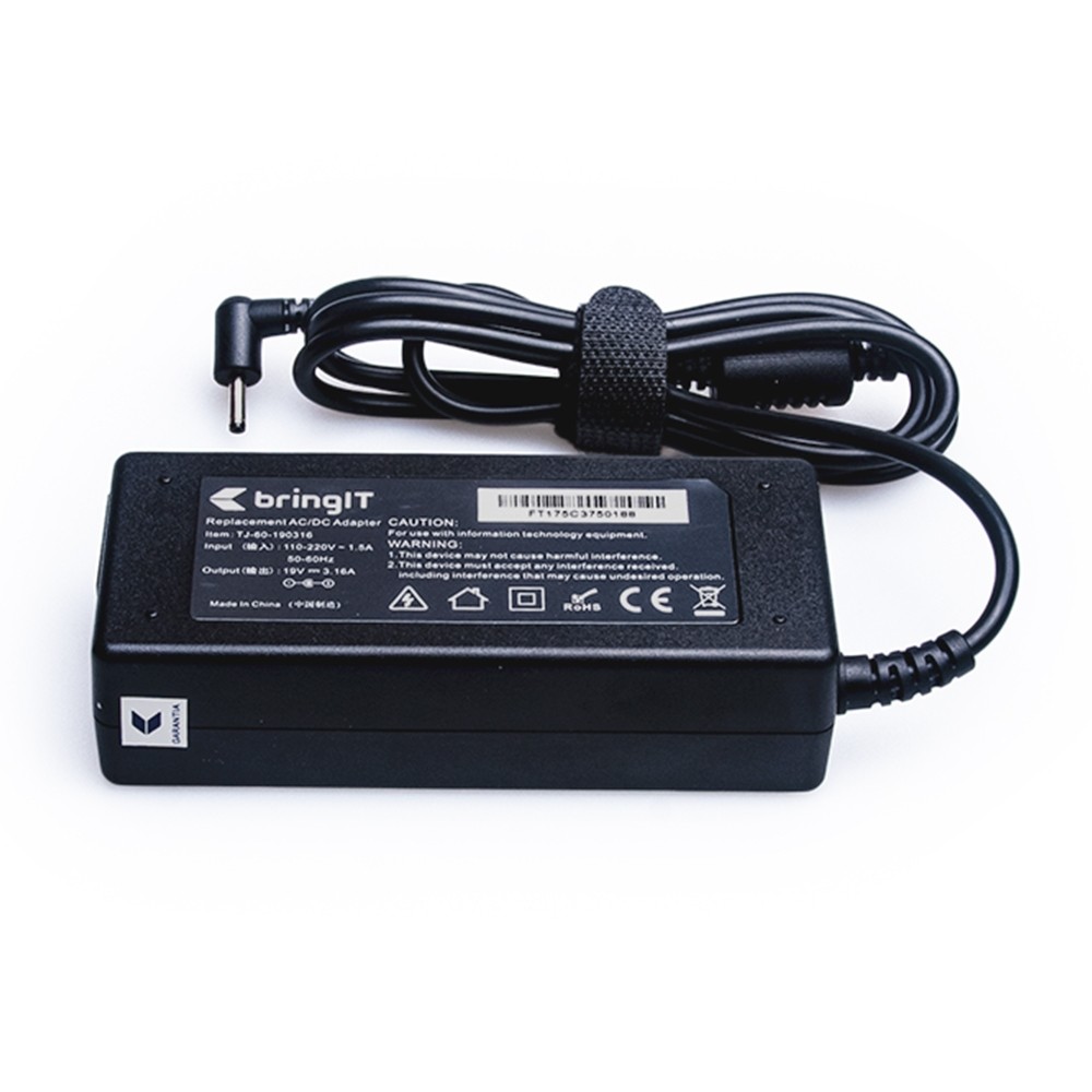 Fonte Carregador para Notebook Samsung Essentials E20 NP350XBE-KDABR 19V 3.16A 60W