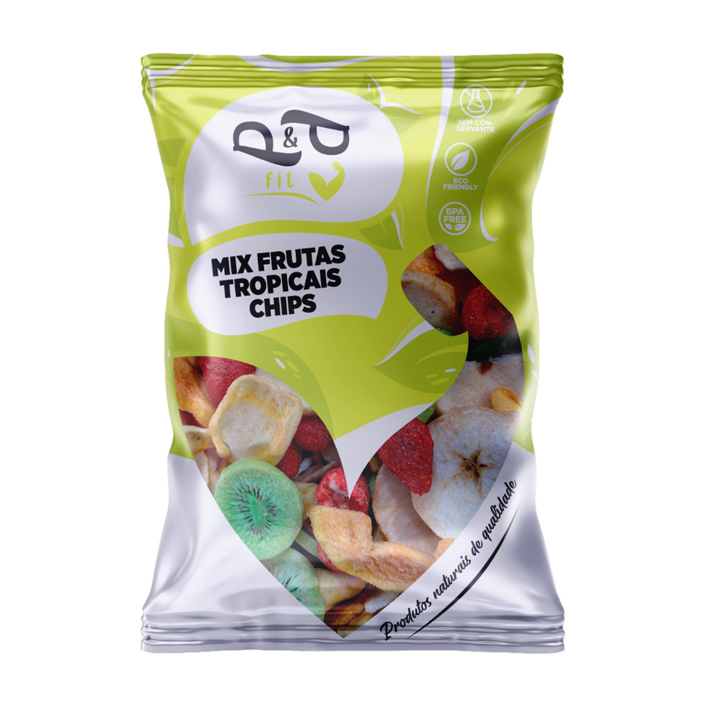 Mix P&P Frutas Tropicais Chips Desidratadas Liofilizadas 100g