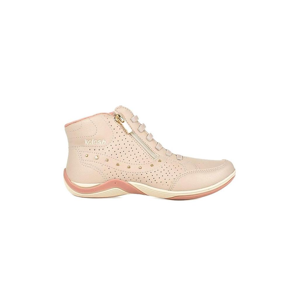 Tênis Feminino Kolosh Cano Alto Gel Bege