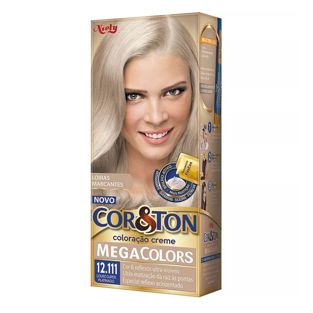Tinta De Cabelo Cor&Ton Niely Mini 12.111 Louro Super Platinado