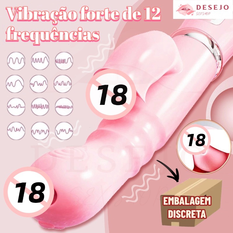 Vibrador Estimulador de Clitoris Lingua Ponto G Oral Vagina Vibro Tesao Masturbador Mulher Feminino Penetracao