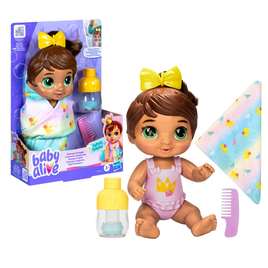 Boneca Baby Alive Bebê Shampoo Morena - Hasbro F9120