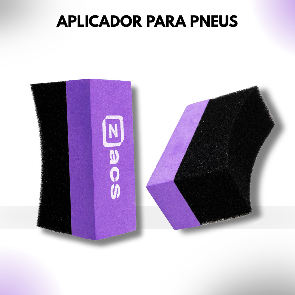 Esponja Aplicadora Automotiva ZACS Para Pneus e Detalhes