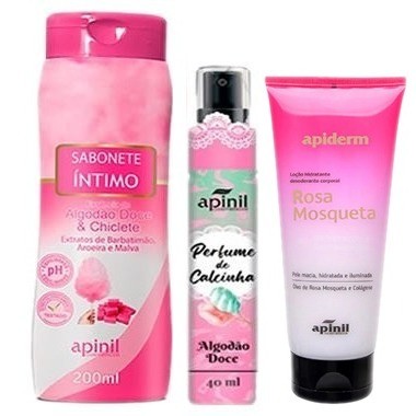 KIT Loção Creme Hidratante + Perfume Colônia Intima + Sabonete Líquido SEX SHOP