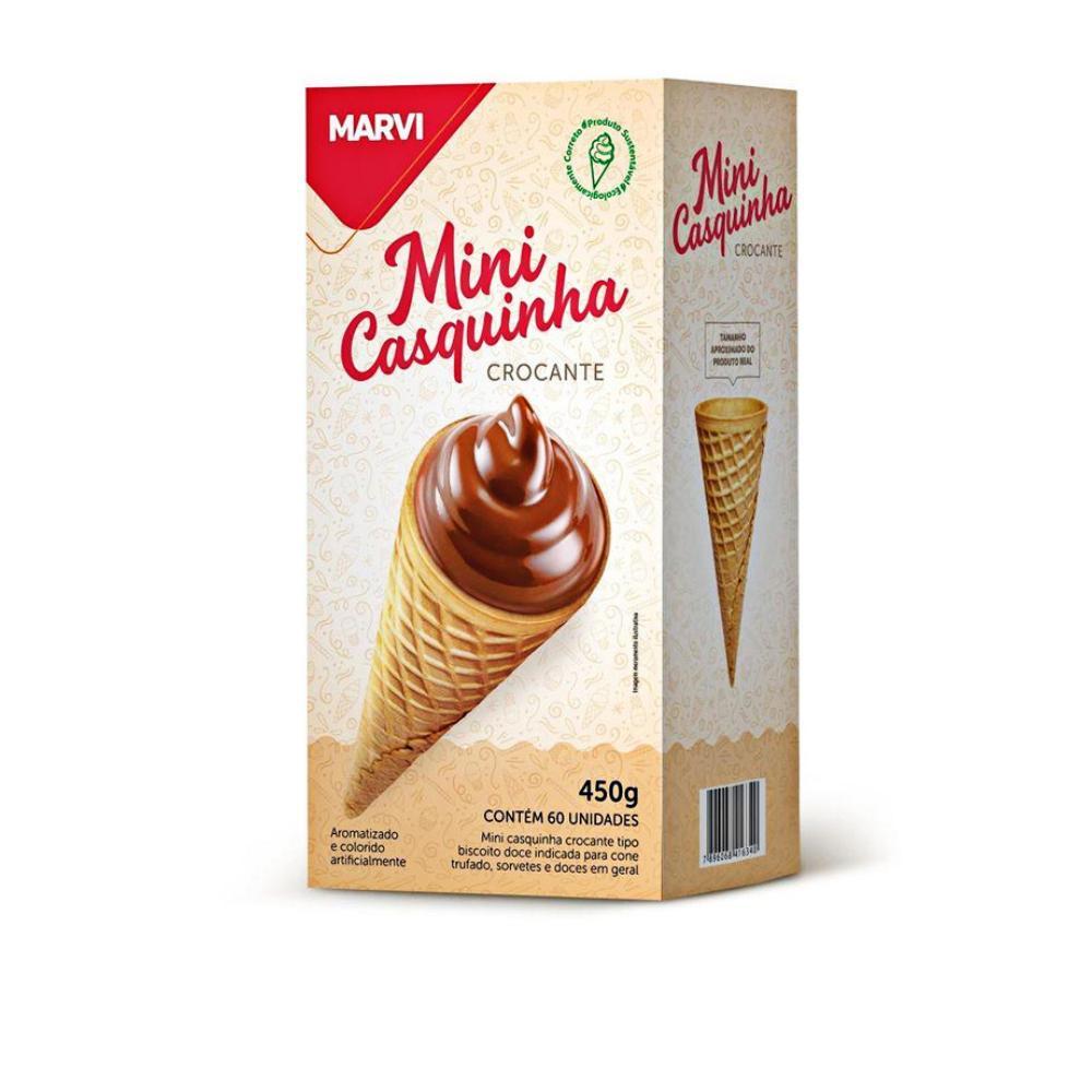 Mini Casquinha Cone Baunilha 450g - Marvi