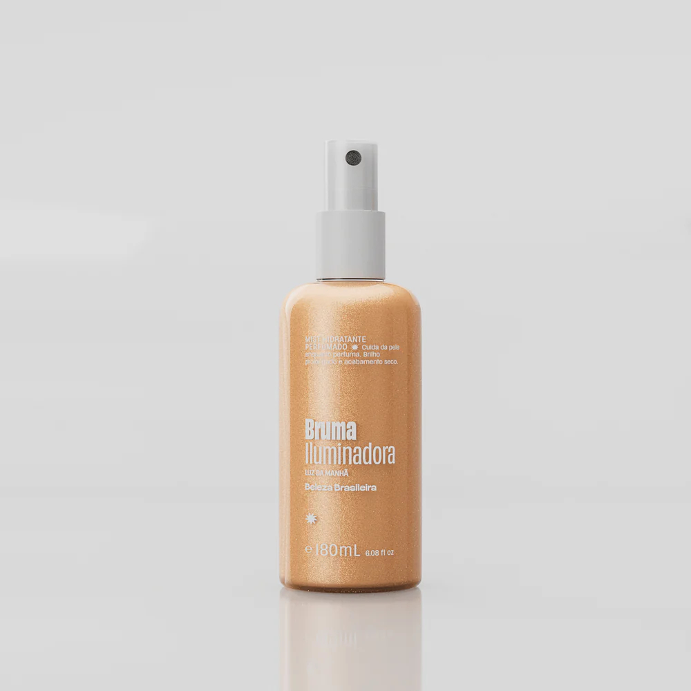 Bruma Iluminadora Corporal Luz da Manhã 180ml Body Splash Hidratante com Brilho Perolado e Fragrância Floral