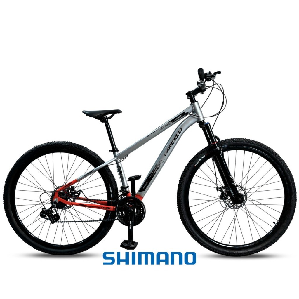 Bicicleta Aro 29 Vercelli Venon Shimano 21V Marchas Alumínio Freio Disco MTB Cabeamento Interno