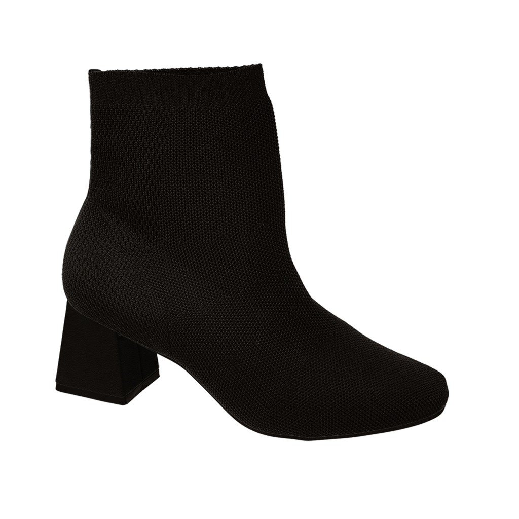 Bota Feminina  Cano Médio Knit Salto Médio Bebece Original