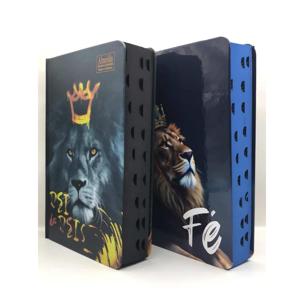 Kit Masculino 2 Bíblias Sagrada Tamanho Grande Capa Dura Com Harpa Palavras de Jesus em Vermelho M5