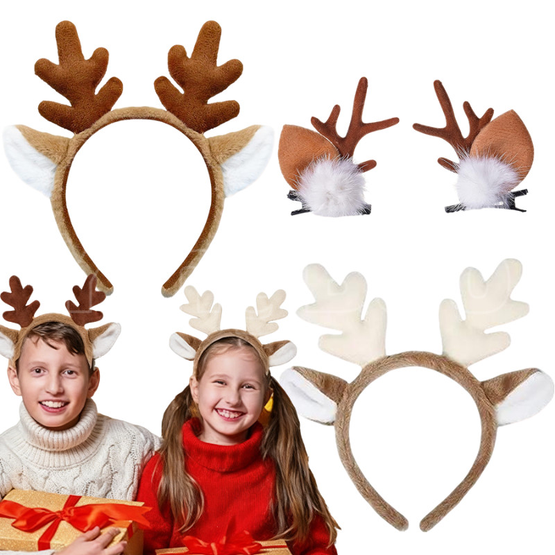 Tiara De Chifres De Fantasia De Veado , Para Mulheres E Adultos , Orelhas Fofas Rena Natal , Suprimentos De Cosplay