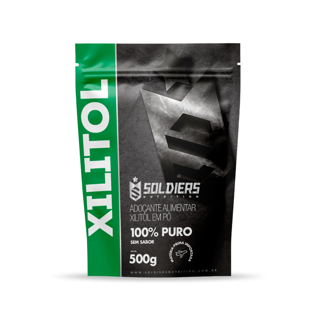 Xylitol 500g 100% Puro Soldiers Nutrition Ingrediente Natural Adoçante Alimentação Saudável