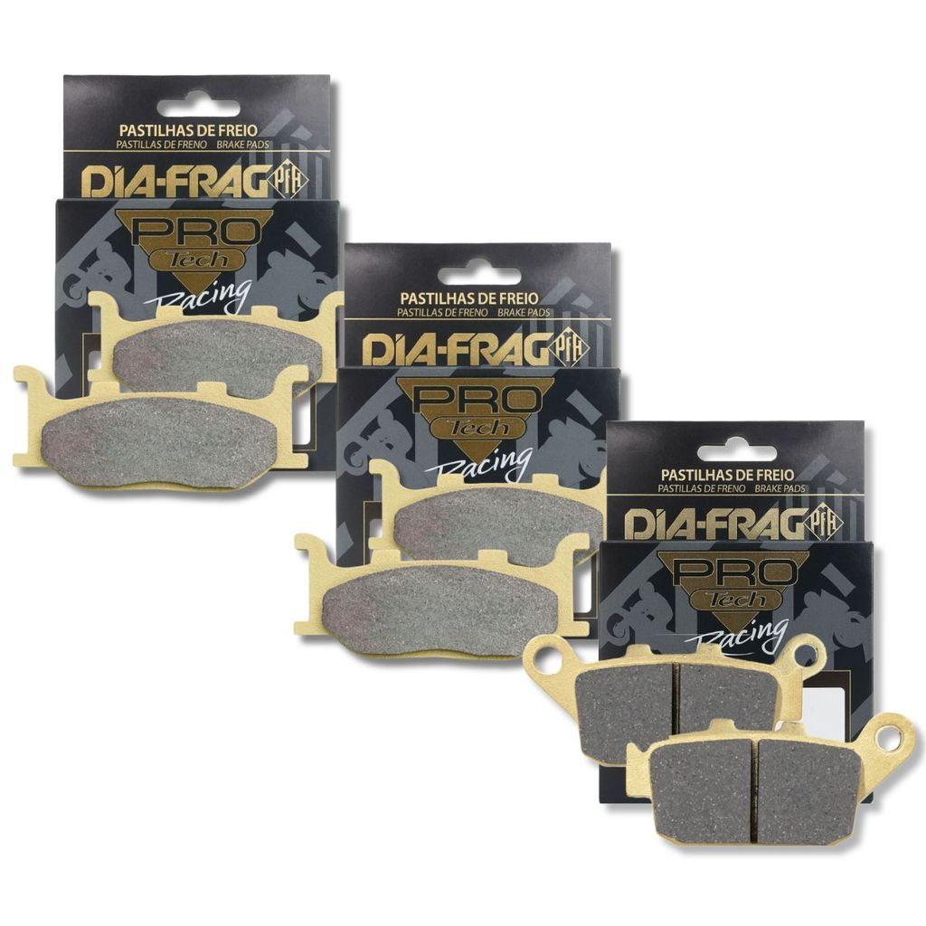 Kit Pastilhas de Freio Xj6 2009-2012 Diafrag (Metálica)