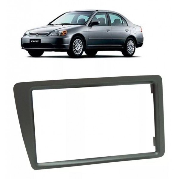 Moldura 2 Din Honda Civic 2001, a 2006 - Preta