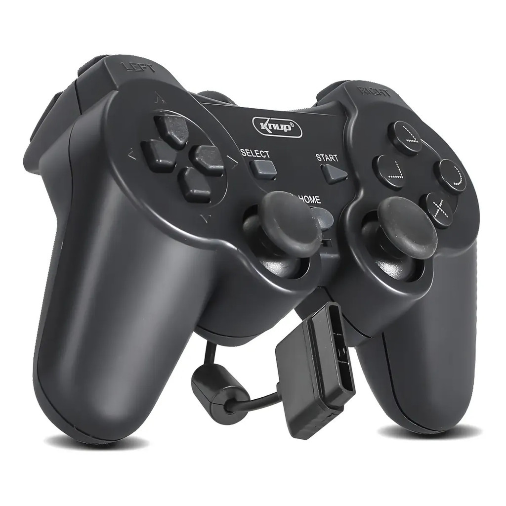 Joystick Controle Manete Com Fio Dual Shock Para Videogame PS2 e PS1